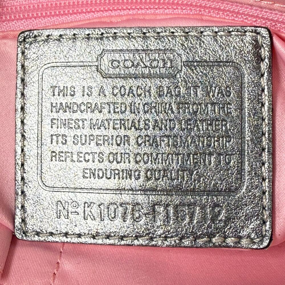 Vintage Y2k Coach Poppy Graffiti Tote Shoulder Bag Butterfly Charm Cutecore - Picture 12 of 14